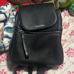 Calvin Klein Black Textured Backpack